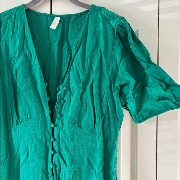 Green Button-Down midi Dress - Picture 4 of 12